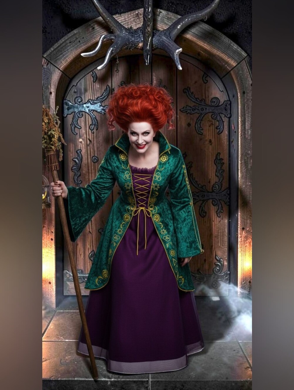 Women's Winifred's Hocus Pocus Sister Inspired Halloween Costume, XXL